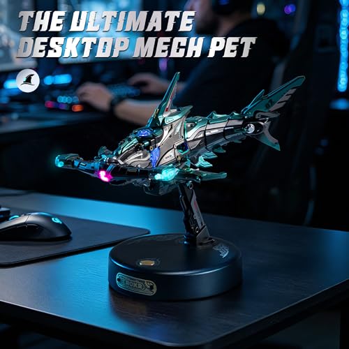 ROKR Hammerhead Shark 3D Puzzle for Adults, Mechanical Model Building Kit STEM Project, Unique Desk Decor DIY Craft for Teens(MI07)