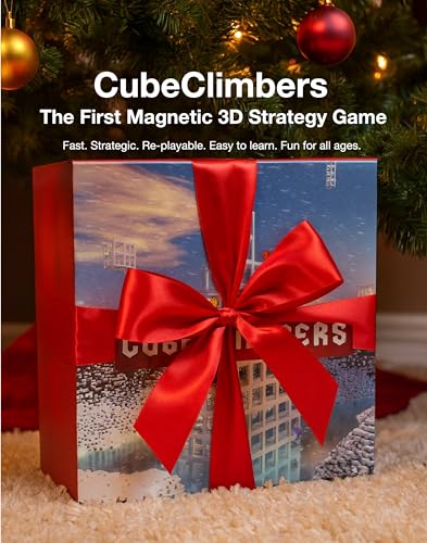DesignNest CubeClimbers - Magnetic 3D Strategy Board Game Modular Cube Stacking Family& Party Game Adults & Kids Build, Stack, Push & Climb to Win