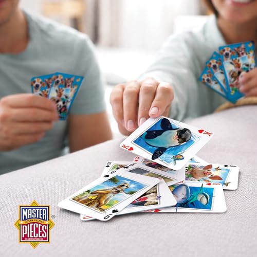 Masterpieces Selfies Playing Cards Set – Cute Playing Card Sets for Adults, Teens, and Kids, Sports Theme, Team Color, 52 Cards & 2 Jokers, Fun Family Game, Ages 3-12 - style: Selfies