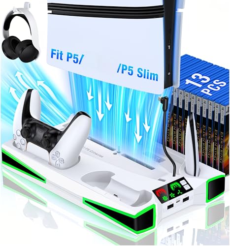 Cooling Station for PS5 / PS5 Slim Console,Video Games for Legacy Systems for PlayStation Systems for PlayStation 3 Interactive Gaming Figures