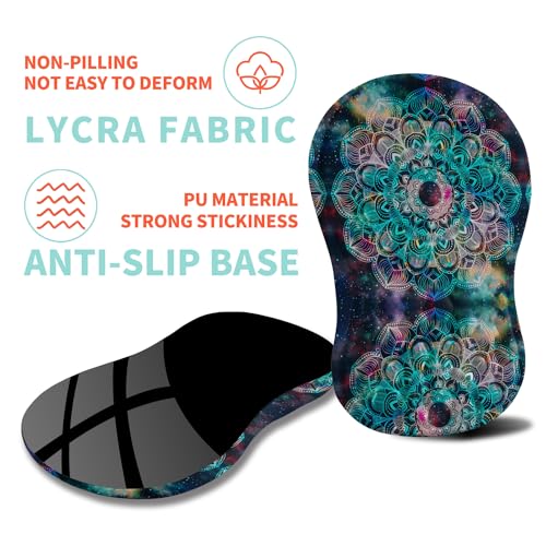 Ergonomic Mouse Pad Wrist Support with Memory Foam Massage Bulge, Carpal Tunnel Pain Relief Mousepad Wrist Rest for Mouse(12x8 inch, Mandala) - color: Kg011-mandala