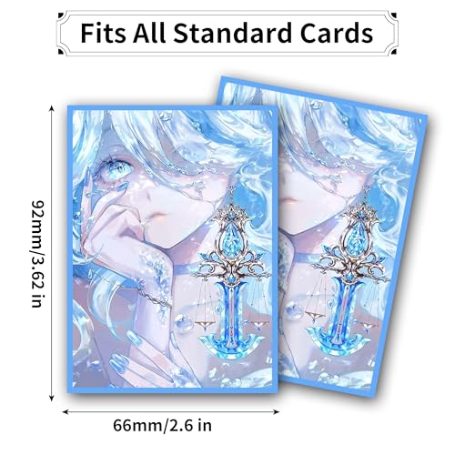 MTG Card Sleeves, Ultra Clear Front & Matte Finish Back, 100 Count Standard Size Matte Art Sleeve for Magic The Gathering (Ice) - color: Ice