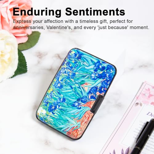 Credit Card Holder Small RFID Blocking Wallet Business Metal Slim Mini Aluminum Hard Case for Women Men - color: Lrises