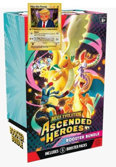Ascended Heroes Booster Bundle Box (6 packs) - ME: Ascended Heroes (ASC) plus Hobby Rewards BONUS PROMO - PARODY Card