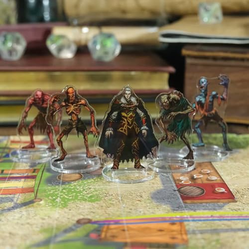 Skinny Minis Undead Miniatures Set, 12 Medium Flat Minis, D&D Compatible 2D Miniatures for 5e & Pathfinder TTRPG, Tabletop RPG Monster Minis for Dungeon Master Roleplaying Games