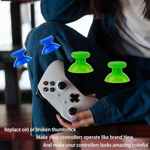 8PCS Replacement Thumbstick for Xbox one S/X/Elite Controller, Joysticks Repair Kit for Xbox Series X & S Controller, Custom Analog Thumb Sticks Parts for Xbox Core Controller (Black)