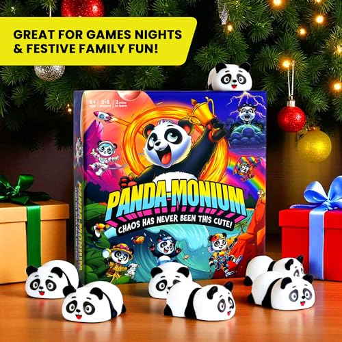 Panda-MONIUM β A Scavenger Hunt Board Game with Squeaky Pandas. Family Fun! | Get ready for panda-pileups, snorts of laughter, and a whole lot of chaos! A fast-paced, laugh-out-loud card game. Age 5+