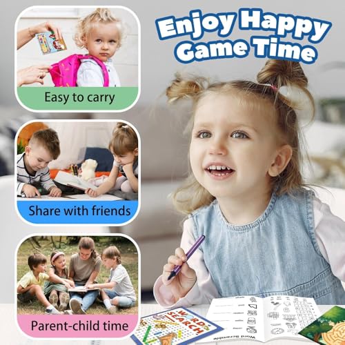 Kalysky 24 Mini Activity Books for Kids 4-12,Mazes,Dot to Dot & Word Games,Party Favors - color: 24 Activity Books
