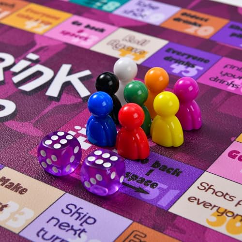 Drinking Games,Leather Mat Drinking Board Game for Adults,Interactive Girls Night Drinking Games,Bachelorette Party Games,Age 21+,2-8 Players - color: Purple