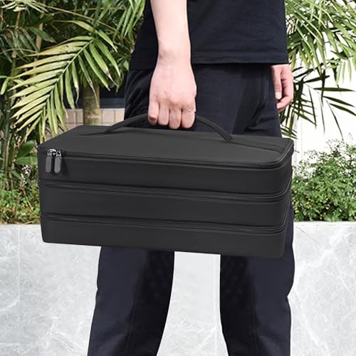 Miniature Storage Carrying Figure Bag -108 Slot Figurine Minature Carrying Case Compatible with D&D and More(Bag Only) (Black) - color: Black