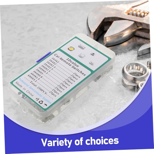 Cabilock 250pcs Micro Switch Kit Momentary Tactile Push Buttons for Car Arcade Game Parts Replacement Plastic Car Switches