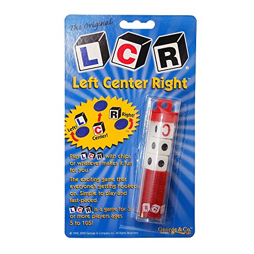 LCR - Left Center Right Dice Game - Random Color, 3+ Players