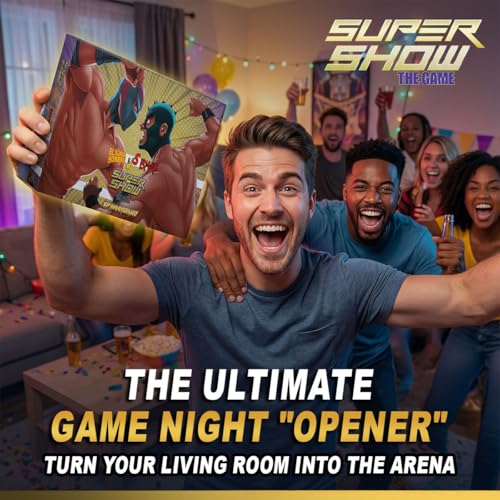 Wrestling Trading Card Game, 4-Player Starter Set, Fun Tabletop Game with Dice & Playing Cards, Collectible Card Game for Ages 13+