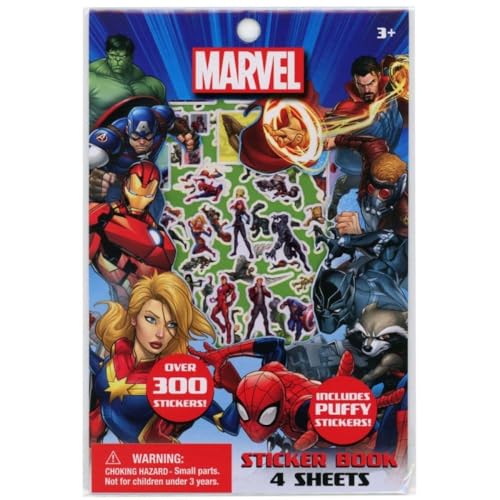 UPD Inc., Marvel Avengers 4 Sheet Sticker Book with Puffy Stickers