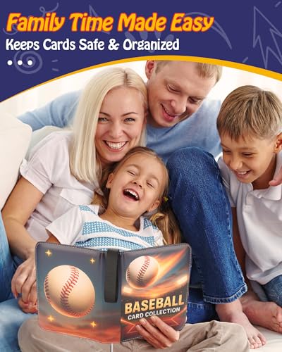 Best baseball card binder 4-Pocket holds 480 cards, 120 pages side-loading, PU leather zip waterproof cover, acid-free pages, for home storage & card shows, baseball cars binder, gift kids boys girls! - color: 4-Black and gold