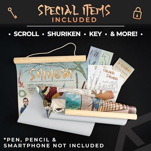 Escape Mail - Shinobi: The Ninja Scroll | Fun Mystery Solving Game | Problem Solving Puzzles for Adults and Teens | Ninja Theme Interactive Puzzle Game, Story-Based Gameplay for 1-4 Players, Ages 15+