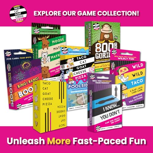Taco Cat Goat Cheese Pizza Wildly Entertaining Card Game for Family and Group Game Night | Easy to Learn and Play with 10-15 Minute Rounds | Fun for Kids, Teens, Adults, and Families | 2-8 Players