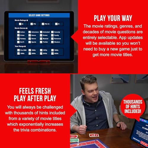 Soundtrack Trivia Movie Trivia Game for Adults | Name The Movie from a 15 Second Music Clip | Board Game for Adults, Kids, Ages 8+, 1 or More Players | Music Game with Companion App - style: Base Edition