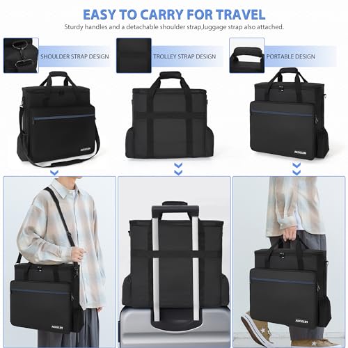 AKOZLIN Padded Mixer Gig Bag DJ Controller Travel Shoulder Bag18 X18 X5.5 DJ Mixer Case - size: 18"X 5.5"X 18"