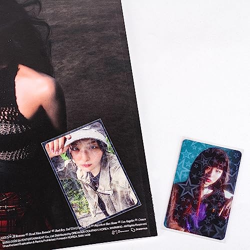 100 Packs Laser Star Photocard Sleeves Kpop 200 Microns Ultra Thick Sleeves Idol Photo Cards Protector Trading Cards Shield Cover (New Star-Shape Laser, Unsealable) | Dustproof, Waterproof, Scratch-Ressistant, Snug Fit for 3 inch Polaroid K-pop Ablum Idol