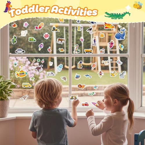 4 Pack Adventure Jelly Stickers for Kids, 3D Creative Activity Set Ages 3-8 - style: Farmhouse+Animals+Ocean+Vehicles