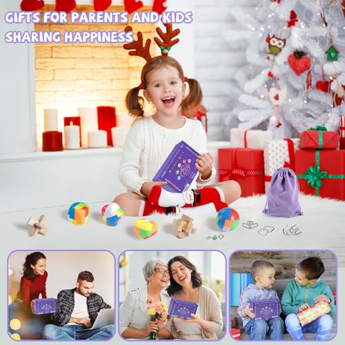 Brain Teaser Puzzles for Adults and Kids, 10Pcs Puzzle Games Set, 3D Wooden Plastic Metal Puzzle, Unlock Interlock Mind Brain Games, IQ Test Educational Toy - style: Basis-10PCS