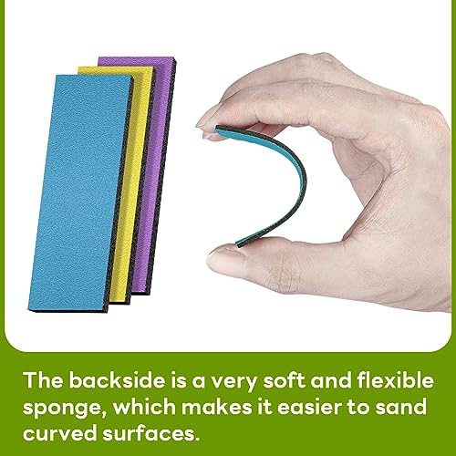 stedi Sanding Sponge for Model Gundam Building, 400-1200 Grit | Hobby Model Tools Hand Sanding Block Waterproof Wet Dry Reuse Sandpaper, 30 Sheets - style: 2mm #400 to #1200(30PCS)
