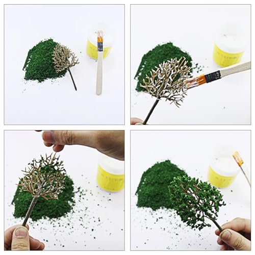 Cayway Tree Powder Model, Mixed Color Simulation Tree Powder, Simulation Flower Modelling Powder, DIY Model Trees Basing Material Kit for Building Model Railway Fairy Garden Diorama Scenery - style: Style B