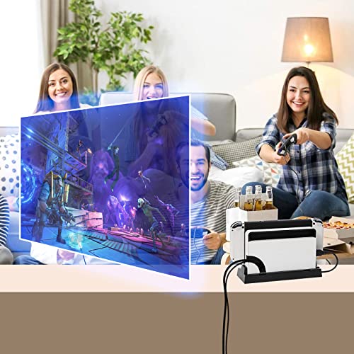 USB Hub for Nintendo Switch Dock – 4-Port USB Controller Expansion Adapter, Powered USB Hub Switch Nintendo for Multiplayer Gaming & Safe Charging – Not Compatible with Nintendo Switch 2