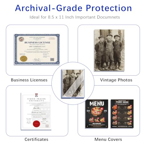 20ct 8.5"x11" Document Toploader - 25Mil Heavy Duty Print Protector Holder | 25Mil Rigid Sleeves Protect Documents, Photos and Prints from Scratches and Bends, Clear Design for Display and Storage - size: 20ct 8.5" x 11" Document Toploader 25Mil