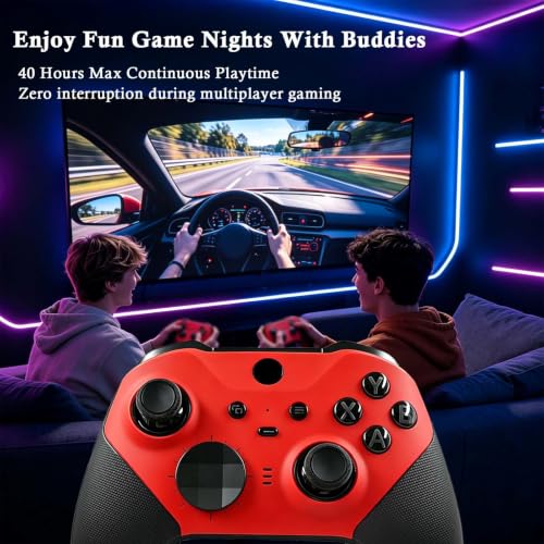 DIY Customized Model 1797 Elite Series 2 Controller-Vest Red Custom Color | DIY Compatible with Xbox Elite Series 2, Xbox Series X/S, Includes Accessory Bag - color: Vest Red
