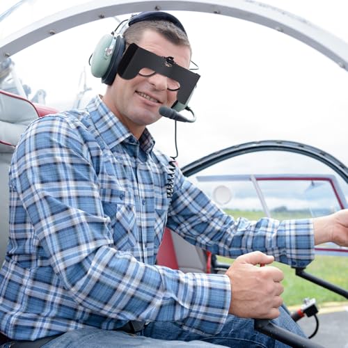 1 Pcs View Limiting Device Clip On Cloud-Overs Visors Attaches View Limiting Device Aviation Training Supplies with Soft Case(Black) - color: Black