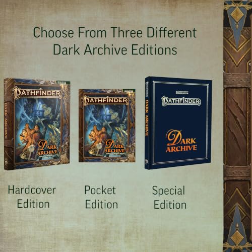 Pathfinder Dark Archive Remastered Special Edition - Faux Leather Deluxe | 2 New Classes Psychic & Thaumaturge | Second Edition RPG Paranormal Guide