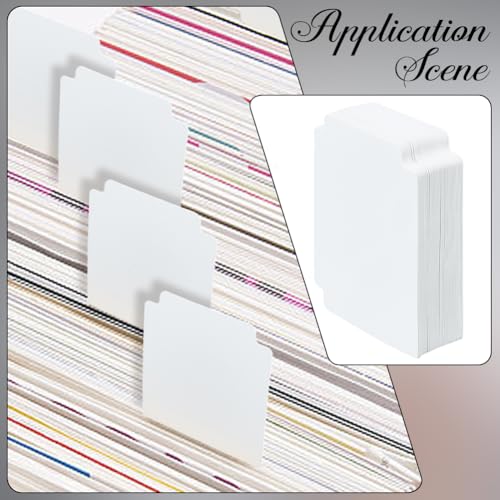 CRASPIRE 60Pcs Plastic Card Separators White Trading Card Dividers 3.7" x 2.8" Frosted Sorting Paper Storage Boxes Standard Organizer Deck Tray Divider with Tab for Trading Baseball Playing - style: White 60Pcs