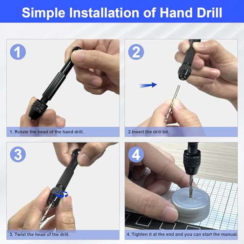 Model Scriber Tool Kit, 7-Blade Chisel Set for Gunpla | 0.1-2.0mm Blades, Panel Line Scriber for Gundam Model Kit HG/RG/MG, Resin Kits, Model Hobby, Pin Vise Hand Drill & Bits