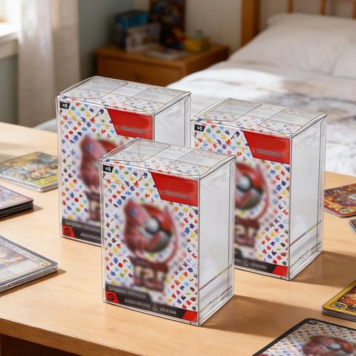 Rainmae 12PCS Protector Case for Booster Bundle/Build & Battle Plastic Display Box (NOT Fit for NEW Booster Bundle) Container Compatible with Booster Bundle 151 Collectors Cards Protector