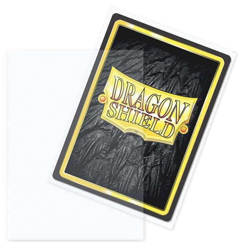 Dragon Shield | Matte Clear Outer Sleeves | 100 CT - Smooth & Tough Premium TCG Sleeves | Compatible with Pokemon, Flesh & Blood, One Piece & Magic the Gathering - color: Clear Outer Sleeves, size: Standard Size