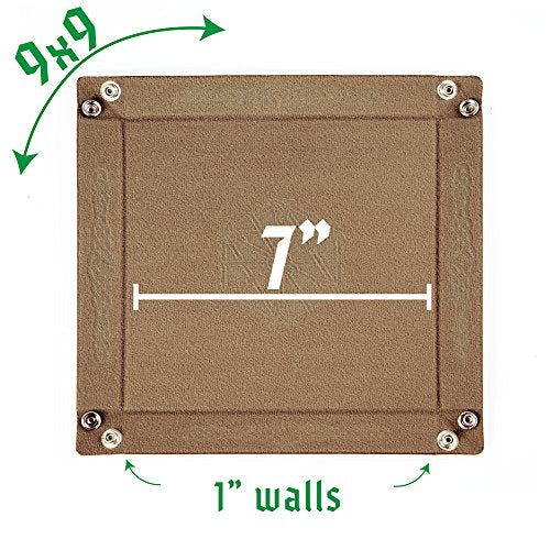 BBG Deluxe Portable Folding 9 Inch Leather Dice Tray - Great for Most Fantasy Games!