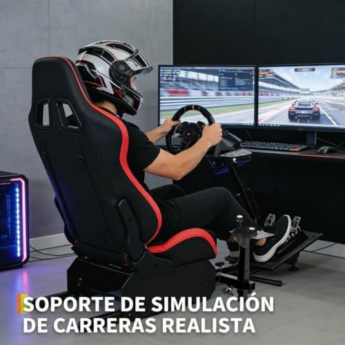 Foldable Sim Racing Rig | Heavy-Duty Carbon Steel Racing Wheel Frame Fits Logitech & All Top Gaming Steering Wheel Brands - size: 25.6x27.6x31.5 Inch