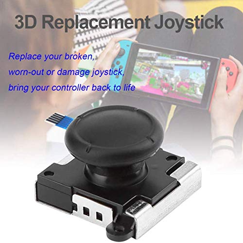 LONANDY 4 Pack Joycon Joysticks, Replacement Joystick Analog Thumb Sticks for Nintendo Switch, Switch Lite & Switch OLED, Joycon Repair Kit Replacement Parts Include Thumb Grips, Metal Lock Buckles - color: Black 4 Pack