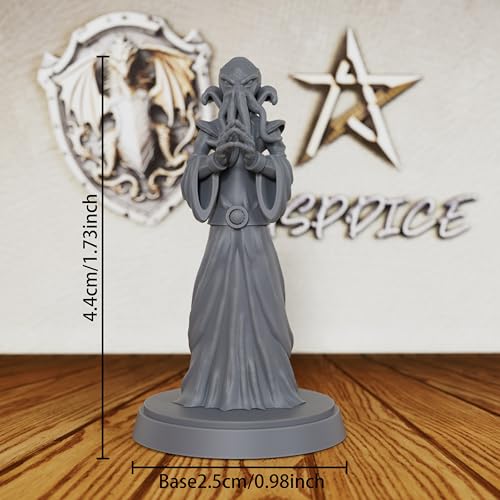 AUSPDICE Mindflayer Monster, 28mm Tabletop Unpainted DND Miniatures-AS234 | Fantasy Role Playing Figurine for Dungeons and Dragons, TTRPG Games, Psionic Encounters, Horror Scenarios and RPG Accessories