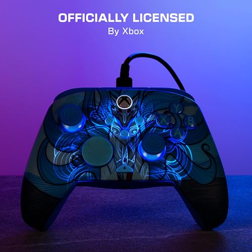 Turtle Beach Rematch Advanced Wired Gaming Controller for Xbox & PC | Xbox Series X|S, Xbox One, PC, 2 Remappable Buttons, Hall-Effect Triggers, Audio Controls, Glows-in-the-Dark, Blue Kitsune - color: Blue Kitsune