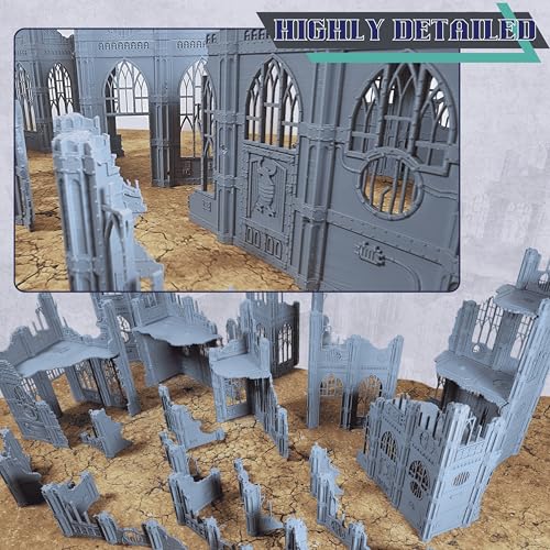 Gothic Sector Terrain Set: 28mm Scale Buildings & Scatter Terrain for 2000-Point Competitive 40k Games (Gothic Sector Competitive Set) - style: Matched Play Set