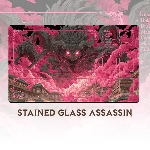 MTG Playmat,With Waterproof Storage black Bag Szie 60 x 35CM , With Zone MTG playmat Stitched Edges Game Play Mat Trading Card Game Playmats TCG Game Mat (With Zone,9) - color: 9, size: With Zone