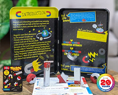 TS Shure by Bendon Educational Magnetic Science Experiment Learning Tin with 8 Magnets and 5 Paper Clips 50521 - style: Magnetic Science Set