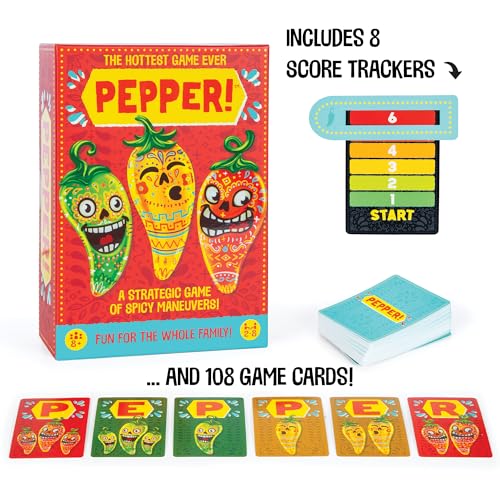 Pepper! Card Game โ Fun Family & Party Game for Kids & Adults, Ages 8+, 2โ8 Players, 30-Minute Gameplay, Easy to Learn Spicy Strategy Game