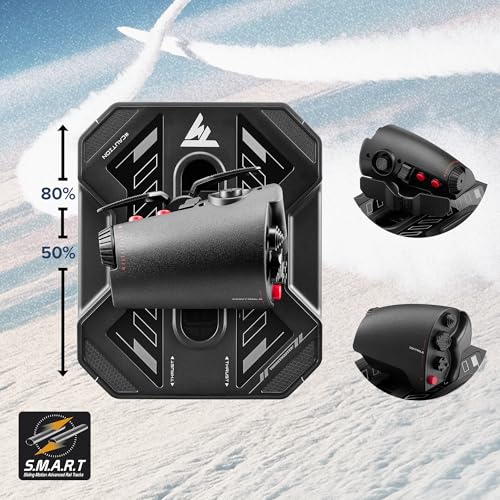 Thrustmaster Sol-R4 HOTAS Space Combat Flight Stick & Throttle - PC | 58 programable buttons, 21 on grip, 2 triggers, 2 hats, ministick, thumbwheel, Hall-Effect, RGB LEDs, adjustable detent - style: Sol-R4 HOTAS
