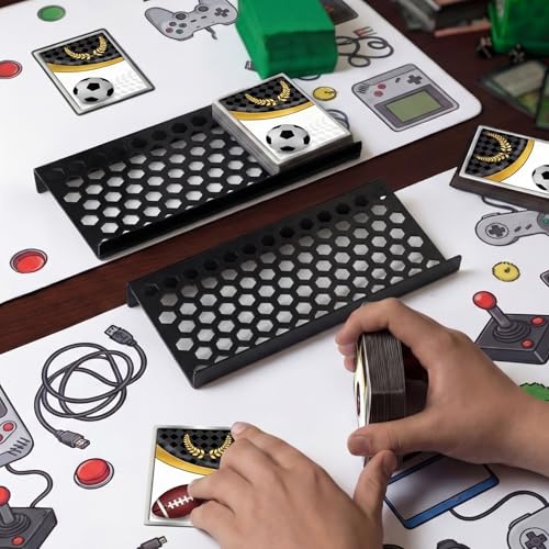 Yalikop 36 Pcs Trading Card Risers for Display Case,Honeycomb | Acrylic Modular Display Risers for Cardshow Vendor Sport Card Board Game - style: Honeycomb