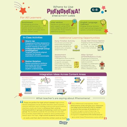 STEM Activity Cards Ages 12+ | 100 Cards for Classroom Activities | Over 150 Hours of Hands-On Science Exploration | Teacher Must-Haves | Free Bonus Resources - style: Ages 12+