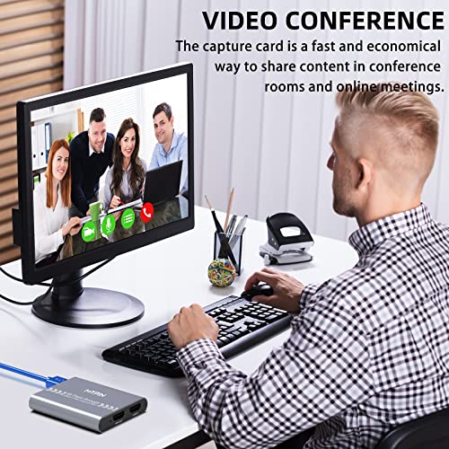 4K 60fps Audio Video HDMI Game Capture, Live Gamer | Portable Pass-Through 4K Full HD 1080P 60fps USB3.0 Capture Card Ultra Low Latency Record Stream for XBOX, PlayStation